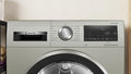 Bosch WQG245S9GB Series 6 9kg heat pump tumble dryer in Silver Inox