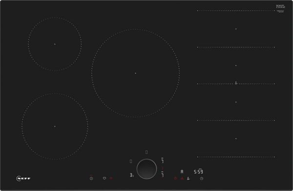 NEFF N 90 T68FUV4L0 80cm Flex Induction Hob with TwistPad in Black