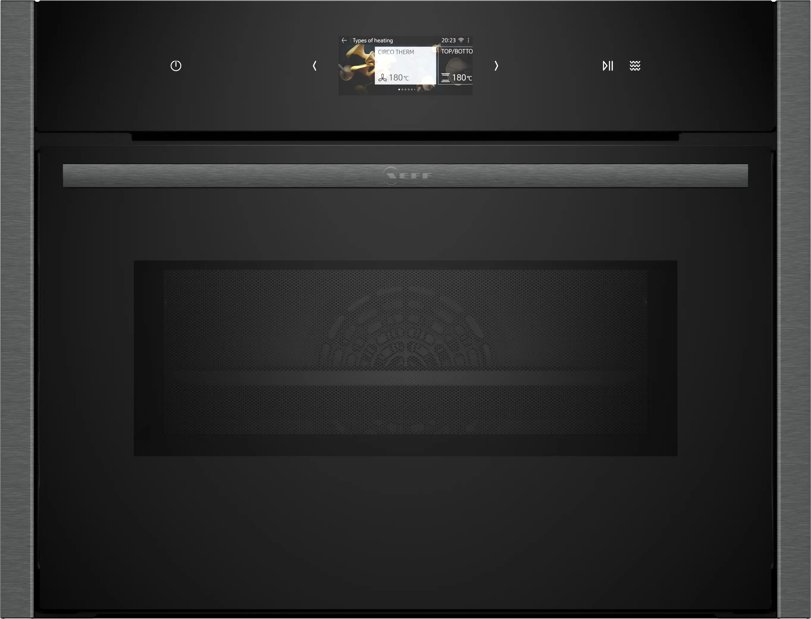 NEFF N90 C24MS31G0B built-in compact oven with microwave in Graphite-Grey