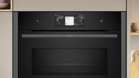 NEFF N90 C24MT73G0B built-in compact oven with microwave in Graphite-Grey