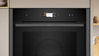 NEFF B64FS31G0B N90 Slide&Hide single oven with steam function in Graphite-Grey
