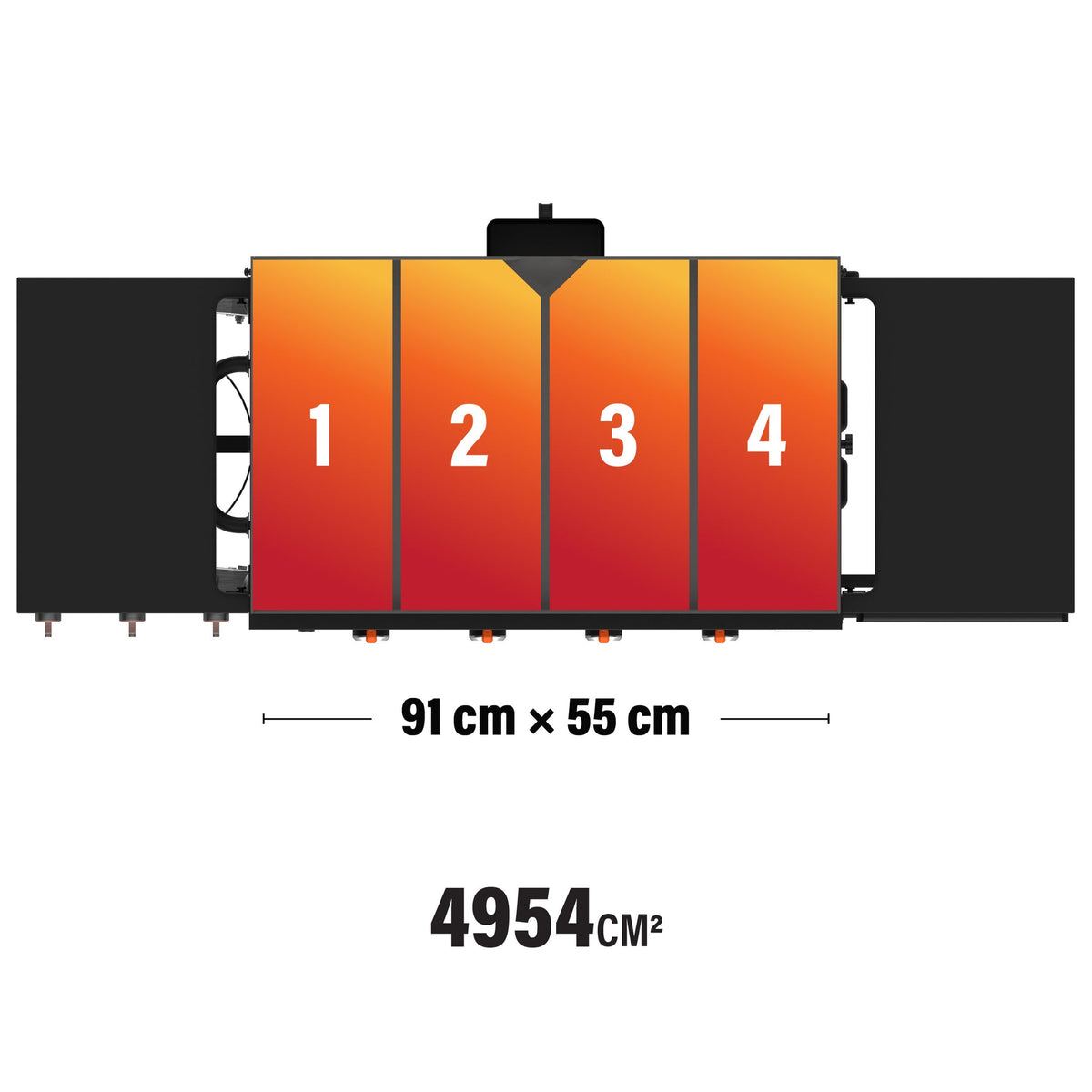 Blackstone Original 36" Griddle with Hood, 4 Burner Gas Griddle - Black - four heat zones