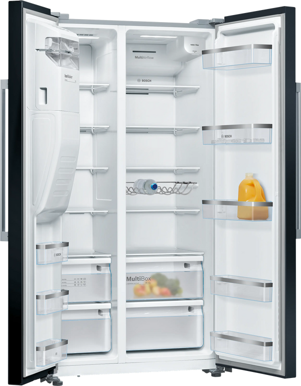 Bosch Series 6 KAD93ABEP American Side by Side Fridge Freezer in Black
