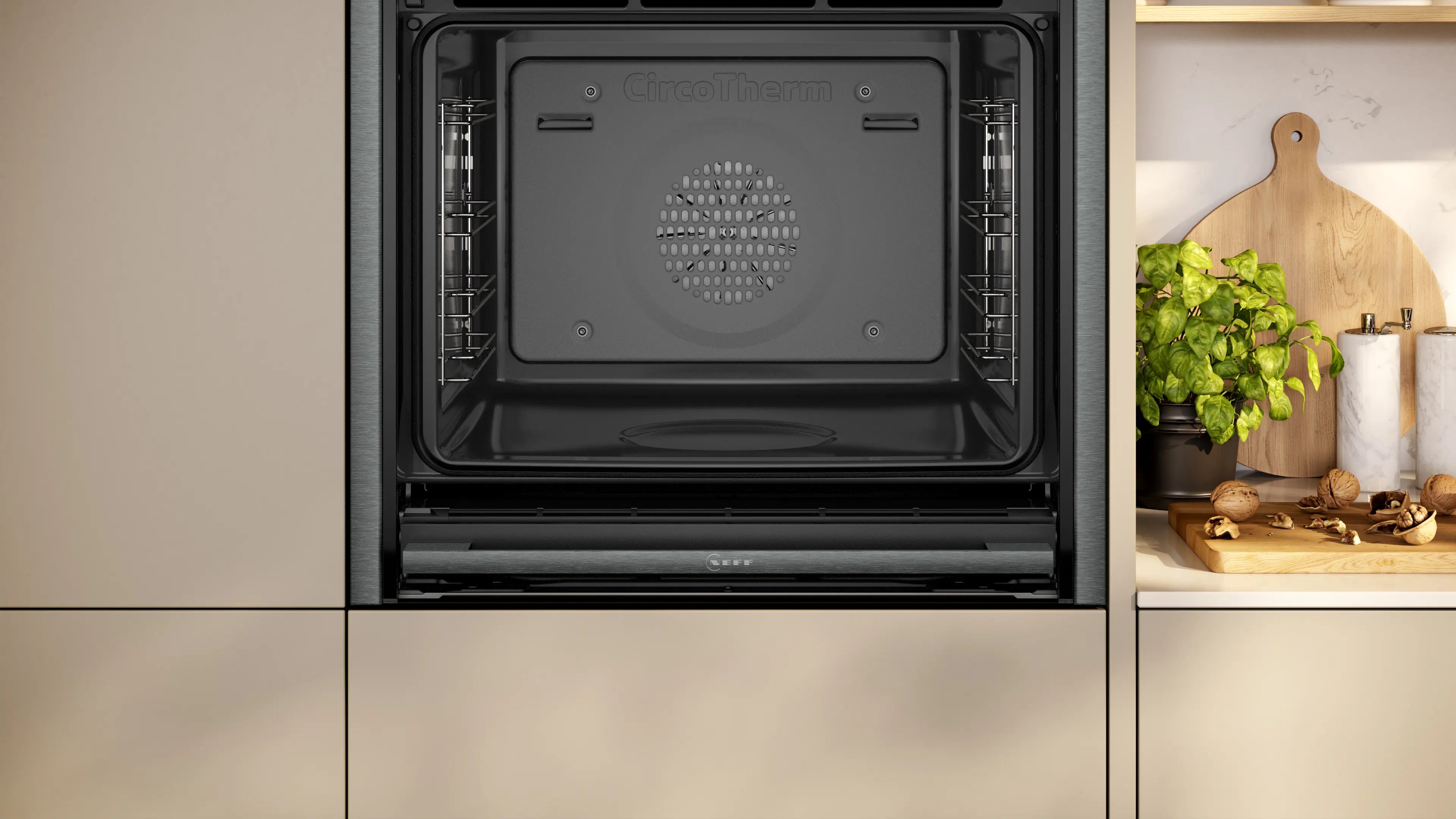 NEFF B64FS31G0B N90 Slide&Hide single oven with steam function in Graphite-Grey