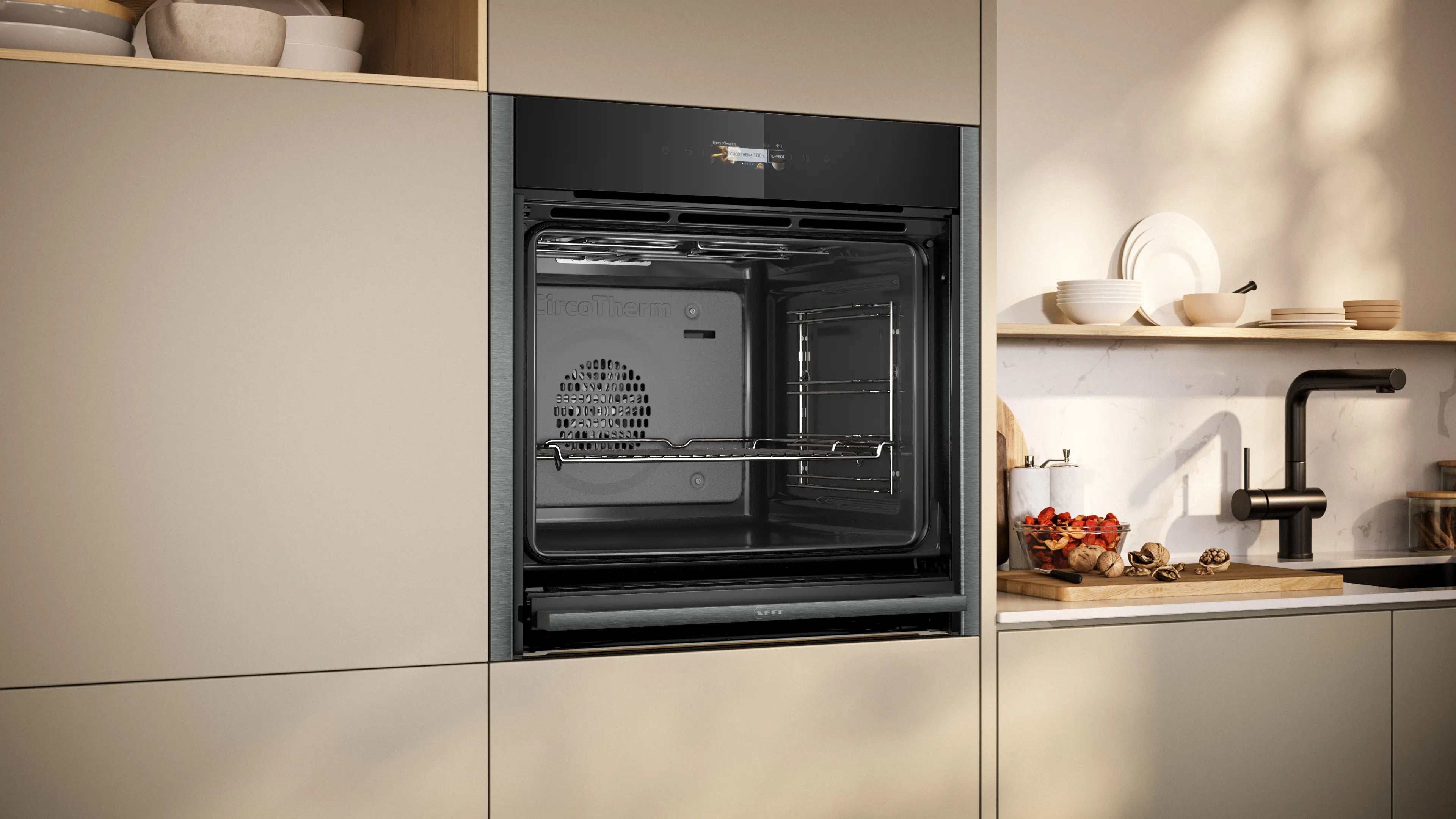 NEFF N70 Slide&Hide smart built-in single oven B54CR31G0B in Graphite-Grey