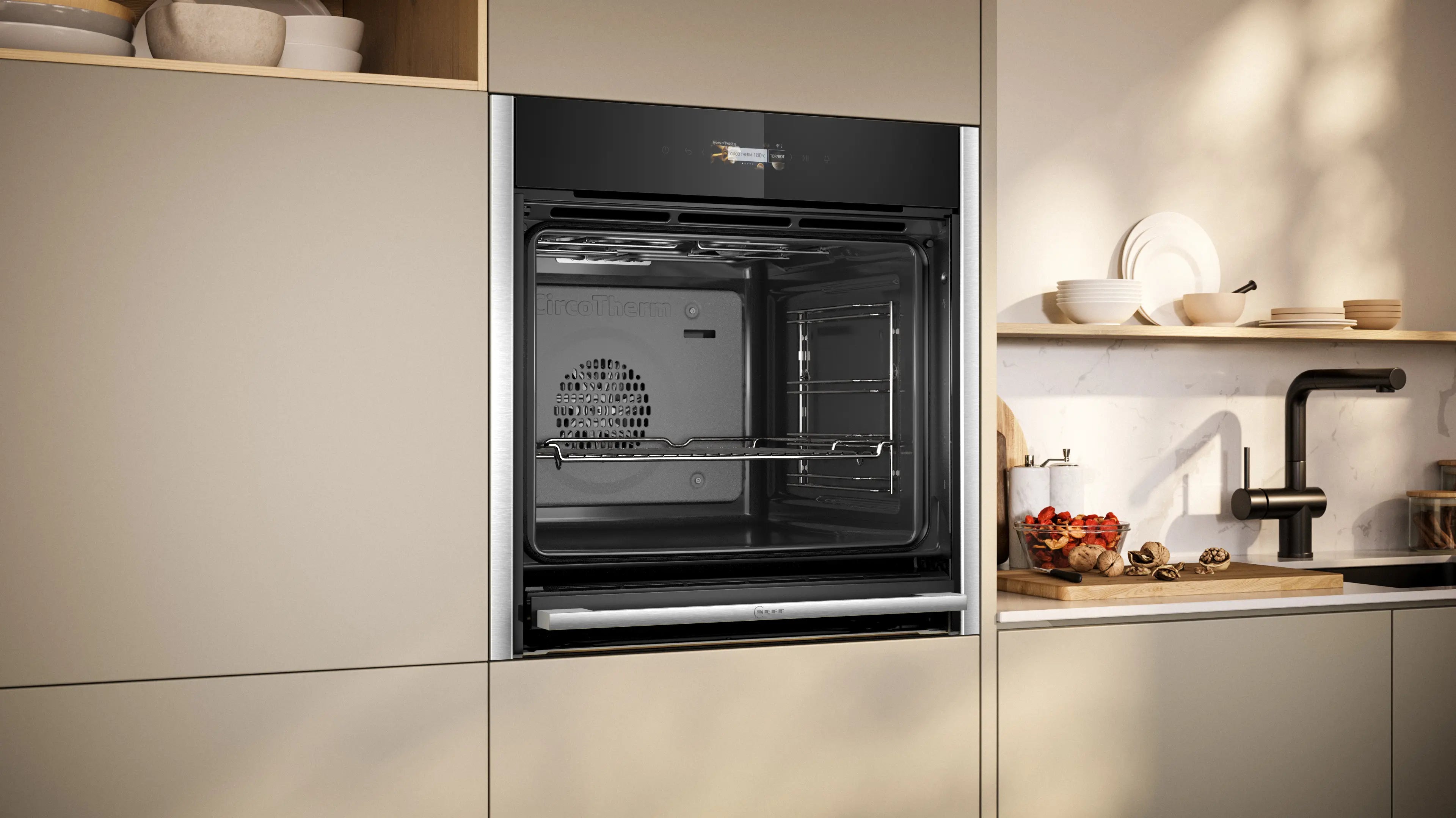 NEFF N70 Slide&Hide smart built-in single oven B54CR31N0B in Stainless Steel