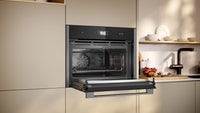 NEFF N90 C24MS71G0B built-in compact oven with microwave in Graphite-Grey