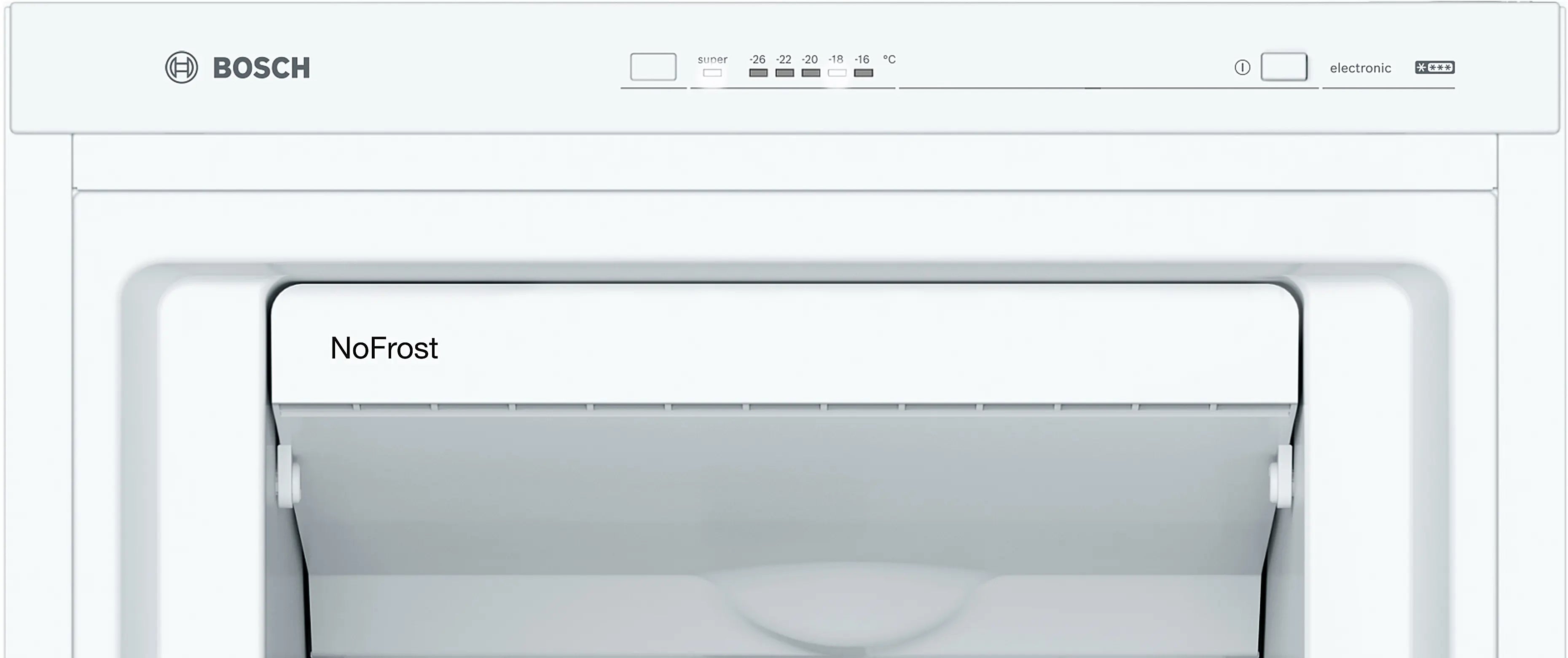 Bosch GSN36VWEPG Series 4 freestanding frost free upright freezer in White
