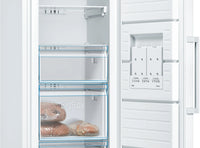 Bosch GSN36VWEPG Series 4 freestanding frost free upright freezer in White