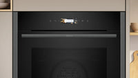 NEFF N70 smart built-in single oven B24CR71G0B in Graphite-Grey