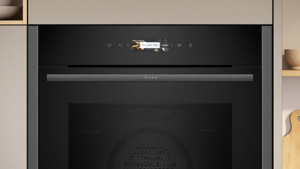 NEFF N70 smart built-in single oven B24CR71G0B in Graphite-Grey