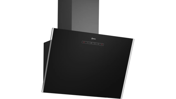 NEFF N 30 D63IDK1S0B 60cm angled glass chimney cooker hood in Black
