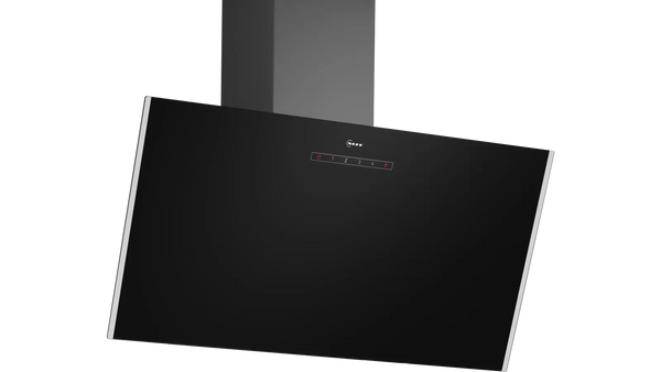 NEFF N 30 D83IDK1S0B 80cm angled glass chimney cooker hood in Black