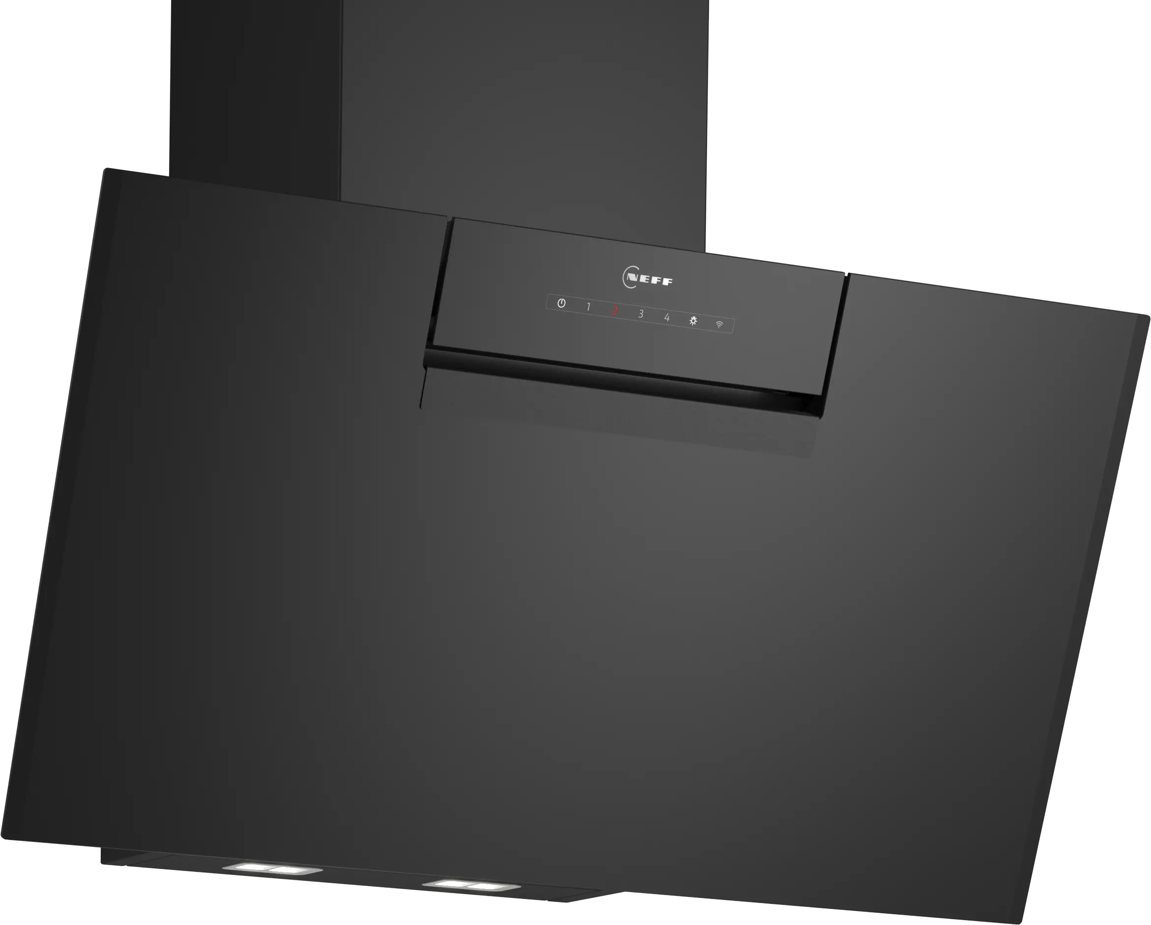 NEFF N 50 80cm angled glass cooker hood in Black