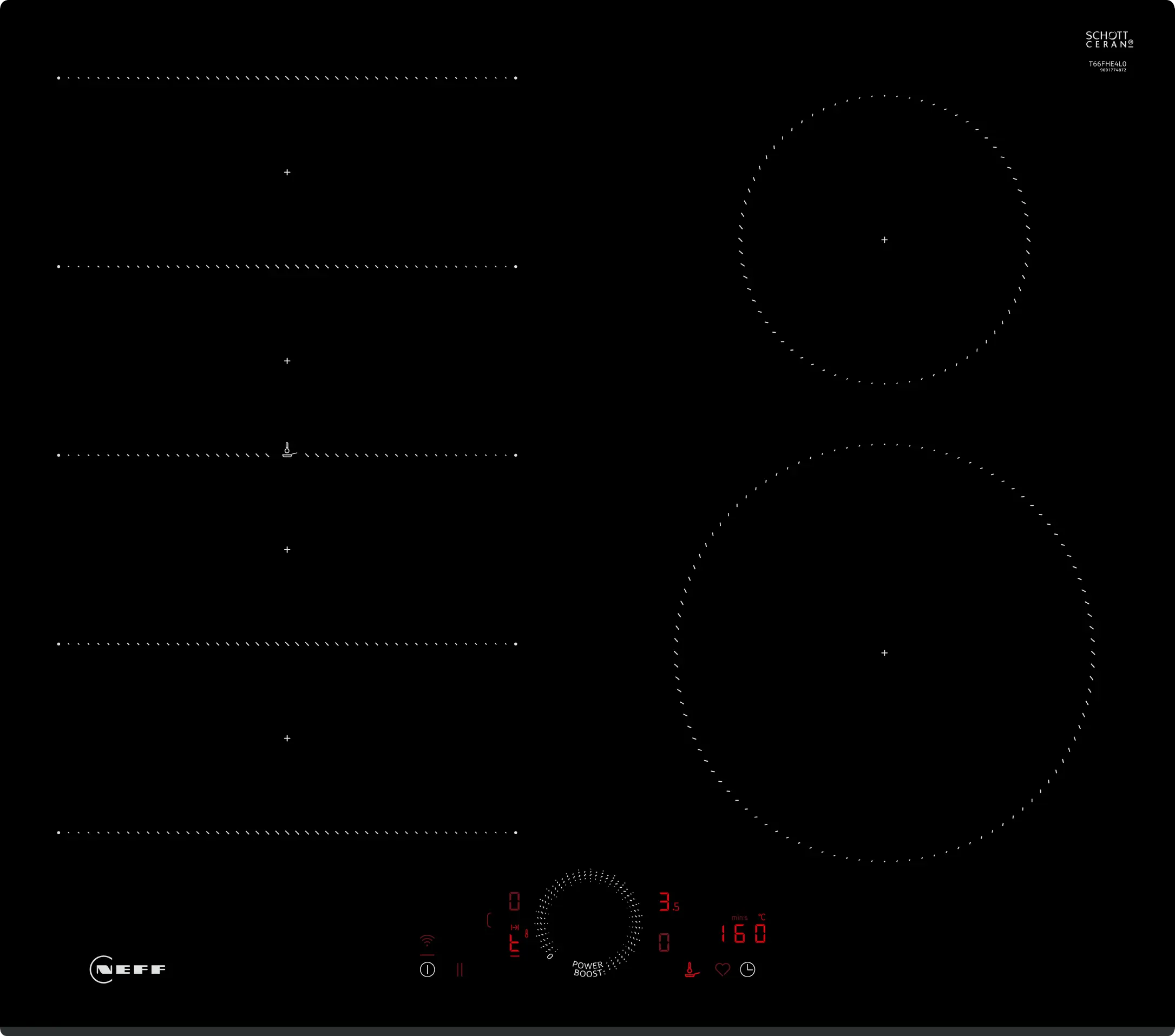 NEFF N 70 T66FHE4L0 60cm Flex Induction hob in Black