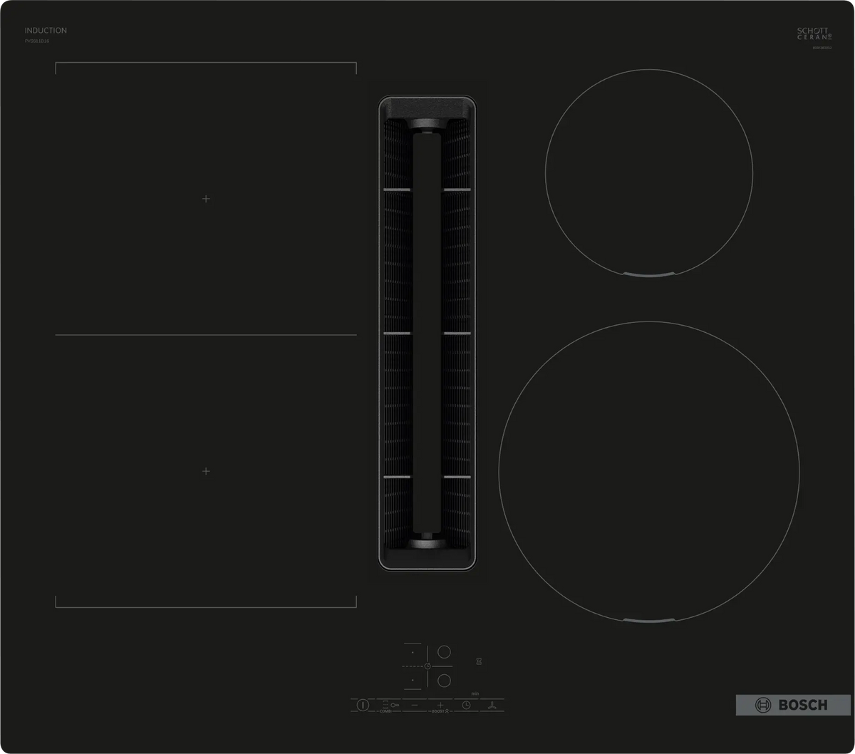 Bosch Series 4 PVS611B16E 60cm vented induction hob in Black