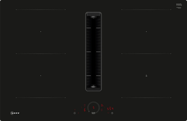 NEFF N 70 V58NHQ4L0 80cm Induction Hob with Integrated Ventilation System in Black