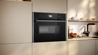 NEFF N90 C24MS31G0B built-in compact oven with microwave in Graphite-Grey