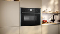 NEFF N90 C24MT73G0B built-in compact oven with microwave in Graphite-Grey