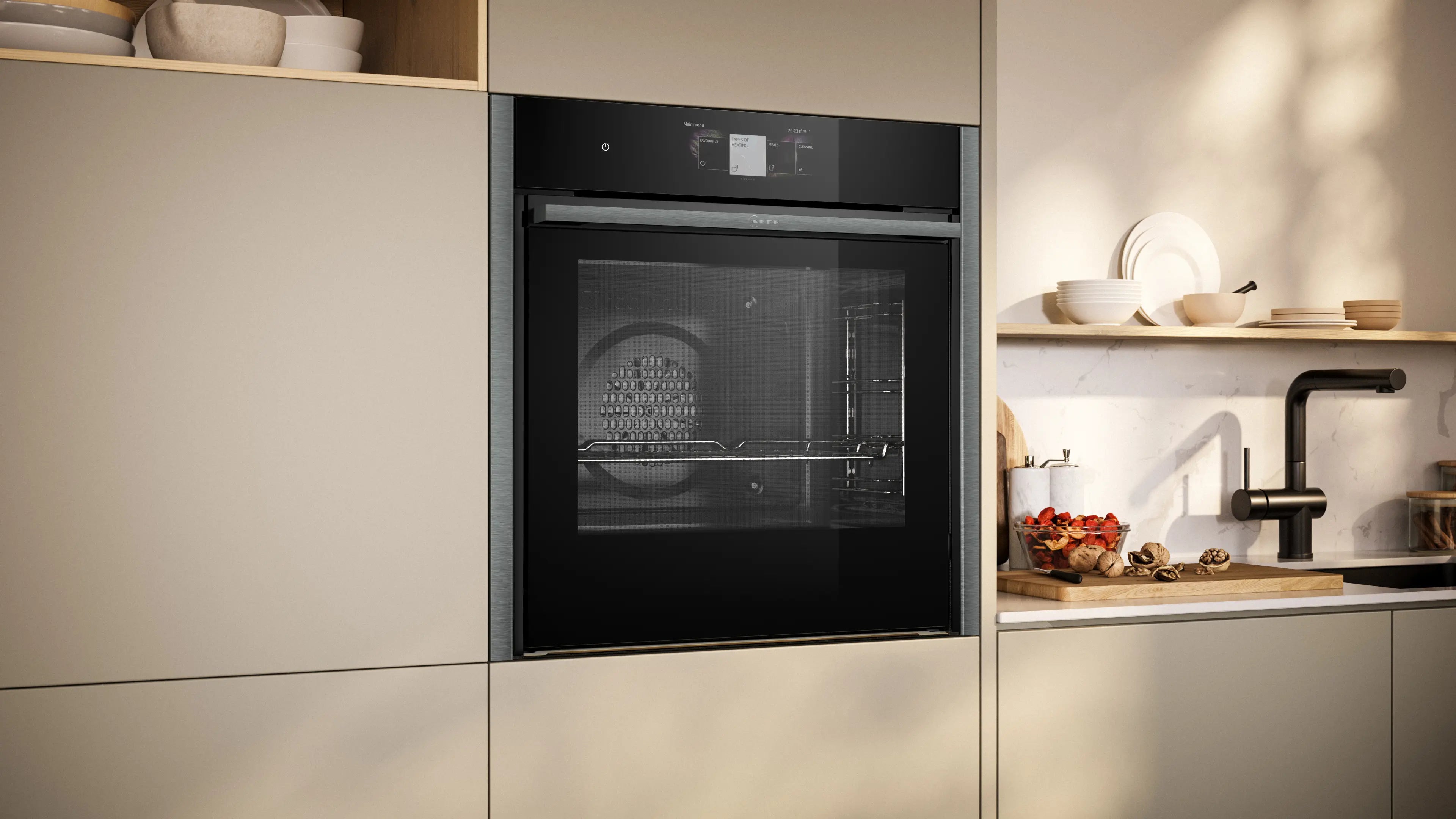 NEFF B64CT73G0B N90 Slide&Hide pyrolytic single oven in Graphite-Grey