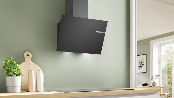 Bosch Series 2 60cm inclined glass cooker hood in Black