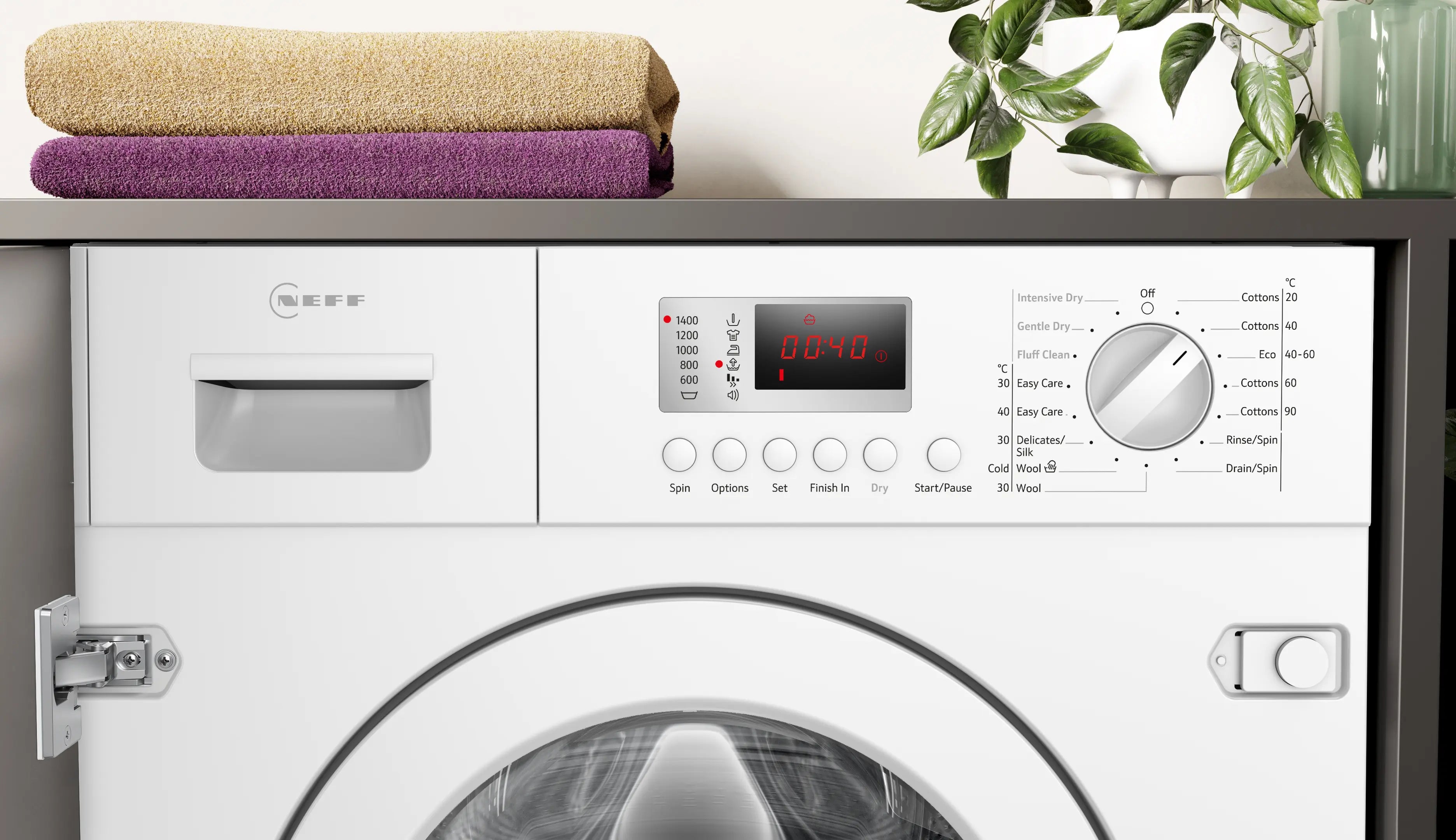 NEFF V6320X2GB fully integrated 7kg/4kg washer dryer in White