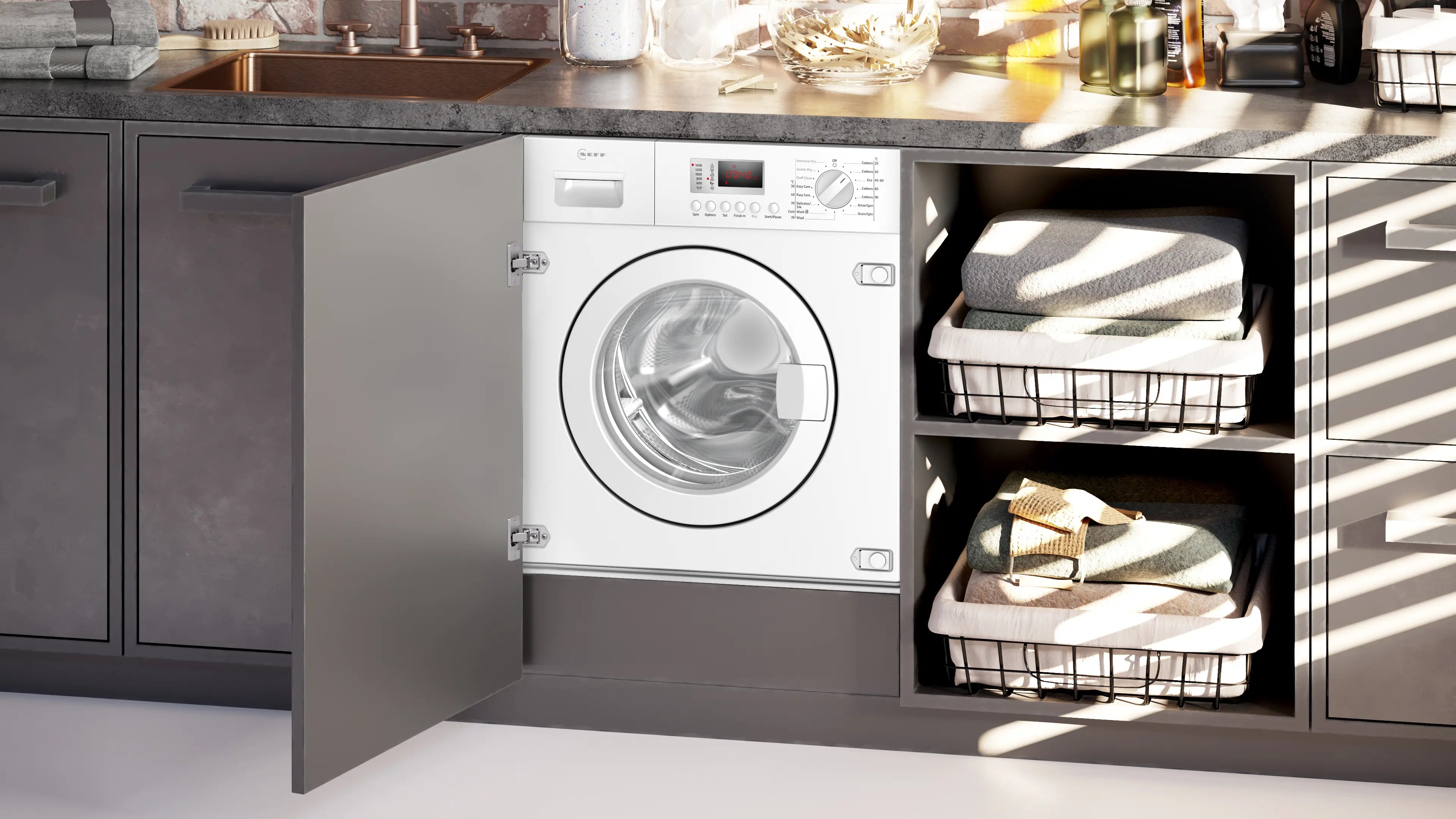 NEFF V6320X2GB fully integrated 7kg/4kg washer dryer in White