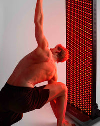 Flowlife Flowlight Panel 4300 Eight Waves Full-Body Red Light Panel - Black - stretching in front of the panel