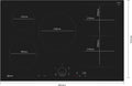 NEFF N 90 T68FUV4L0 80cm Flex Induction Hob with TwistPad in Black