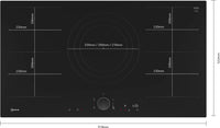 NEFF N 90 T69FUV4L0 90cm Flex Induction Hob with TwistPad in Black
