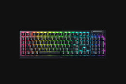 Razer BlackWidow V4 X Mechanical Gaming Keyboard, Green Switch, UK Layout, Black | RZ03-04700300-R3W1
