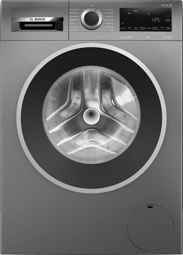 Bosch WGG244ZCGB Series 6 freestanding 9kg washing machine in Cast Iron Grey