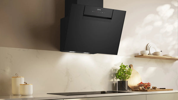 NEFF N 50 60cm angled glass cooker hood in Black