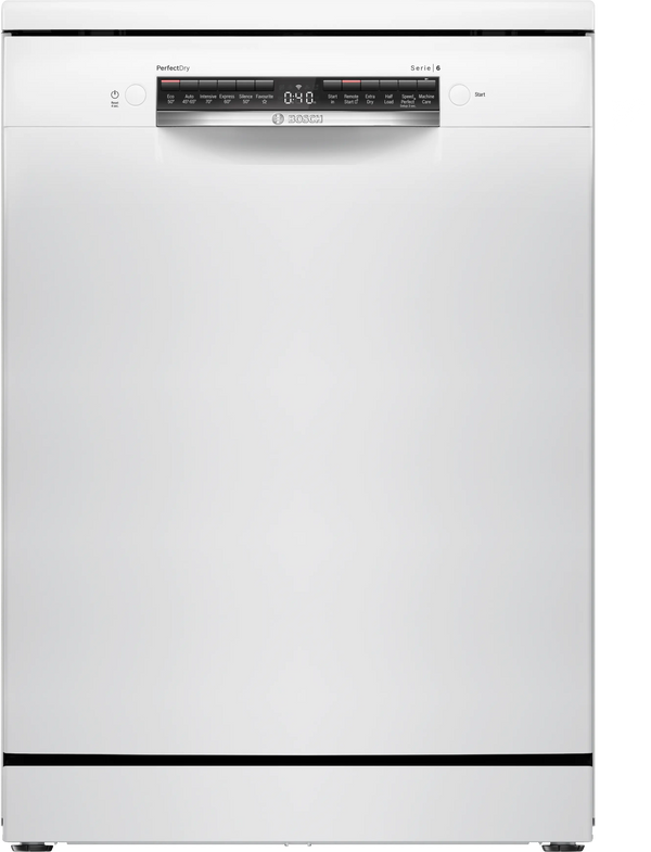 Bosch Series 6 SMS6ZCW10G freestanding 60cm dishwasher in White