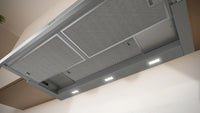 NEFF N 50 90cm telescopic pull-out cooker hood in Silver Metallic