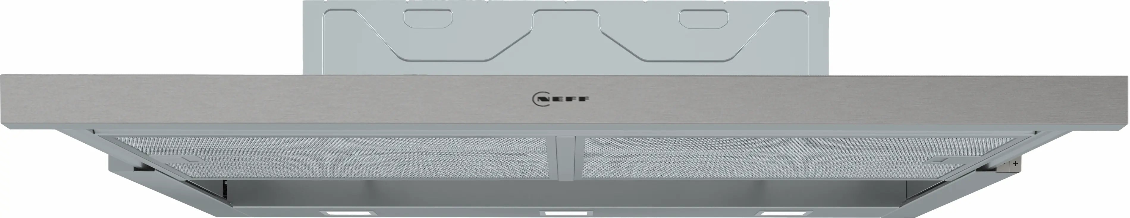 NEFF N 50 90cm telescopic pull-out cooker hood in Silver Metallic