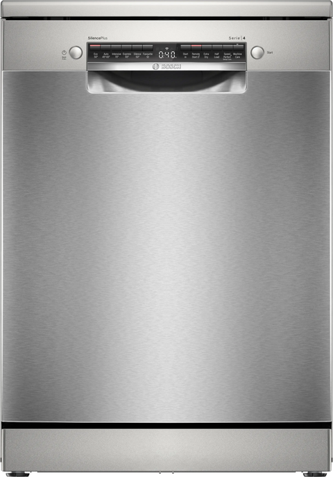 Bosch Series 4 Freestanding Dishwasher 60cm - Brushed Steel Anti-Fingerprint | SMS4EKI06G