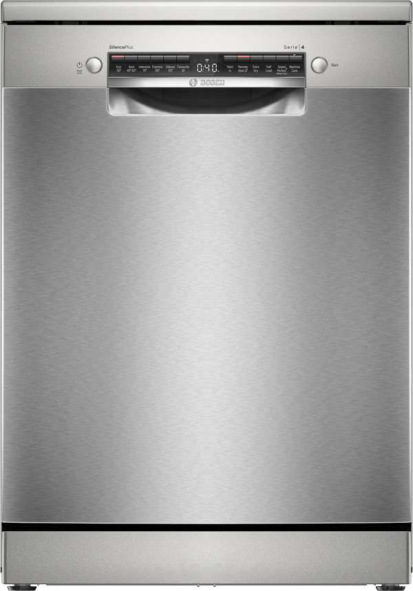 Bosch Series 4 SMS4EKI06G freestanding 60cm dishwasher in Brushed Steel