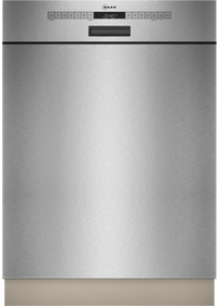 NEFF S145HTS01G N50 semi-integrated dishwasher in Brushed Steel