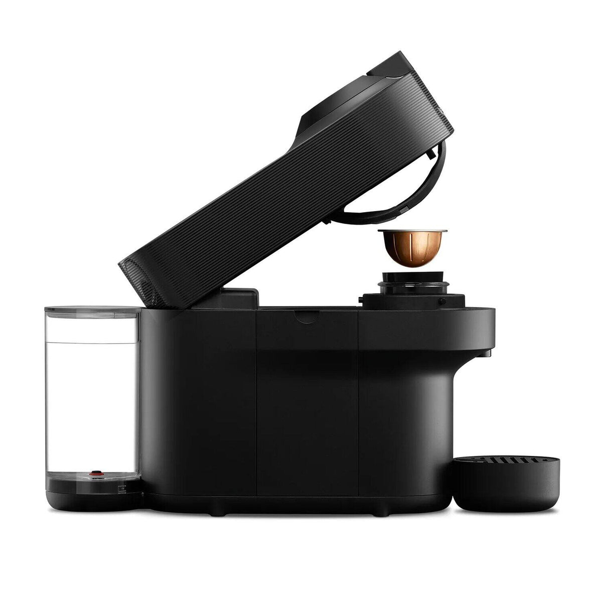 De'Longhi Nespresso Vertuo Pop Capsule Coffee Machine - Black - lid open
