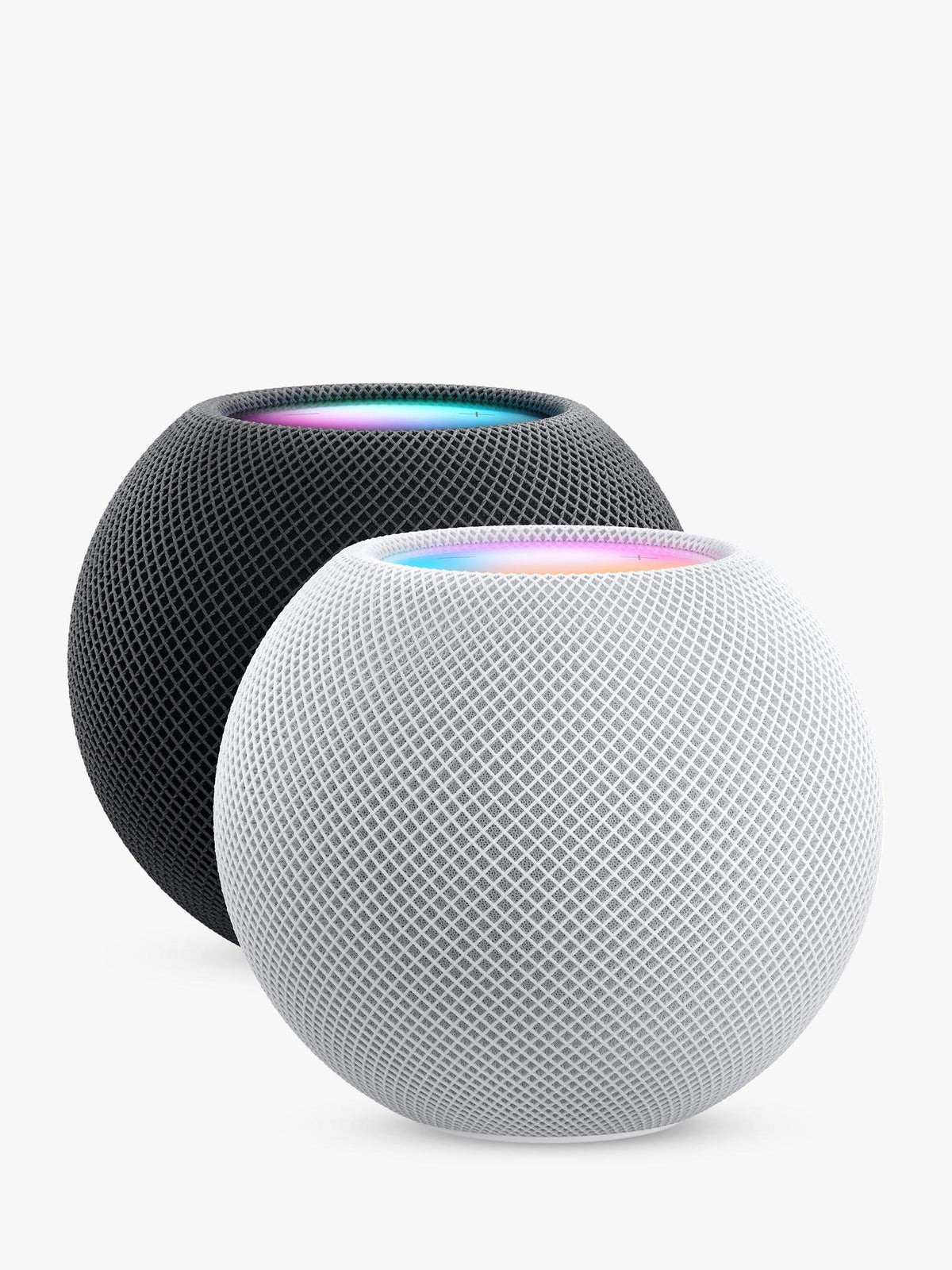 Apple HomePod mini Smart Speaker - White - white and midnight HomePod mini side by side