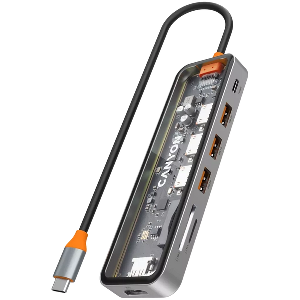 Canyon 7 PORT USB-C HUB DS-13 | CNS - TDS13 Canyon USB Hub Euronics Ireland