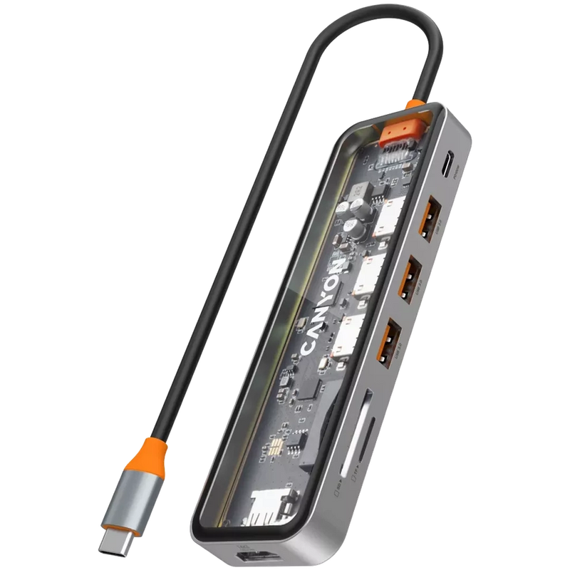 Canyon 7 PORT USB-C HUB DS-13 | CNS - TDS13 Canyon USB Hub Euronics Ireland