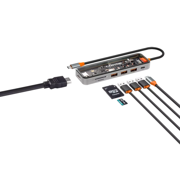 Canyon 7 PORT USB-C HUB DS-13 | CNS - TDS13 Canyon USB Hub Euronics Ireland