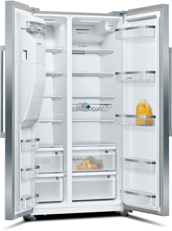 Bosch Series 6 KAD93AIERG American Side by Side Fridge Freezer in Stainless Steel