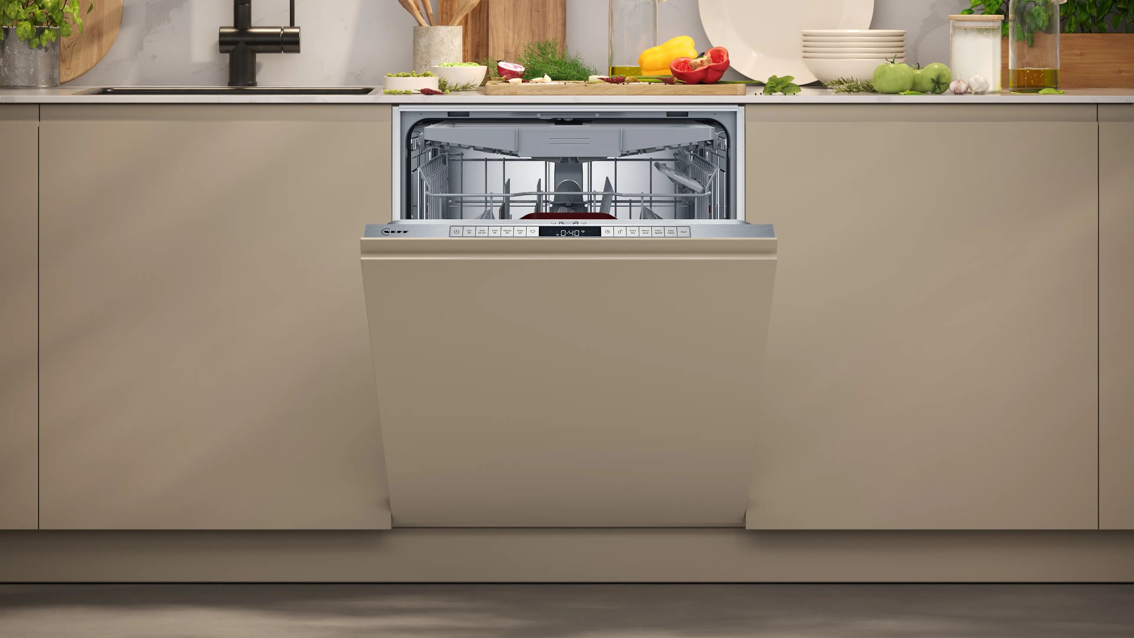 NEFF S155HVX00G N50 fully integrated dishwasher in Stainless Steel