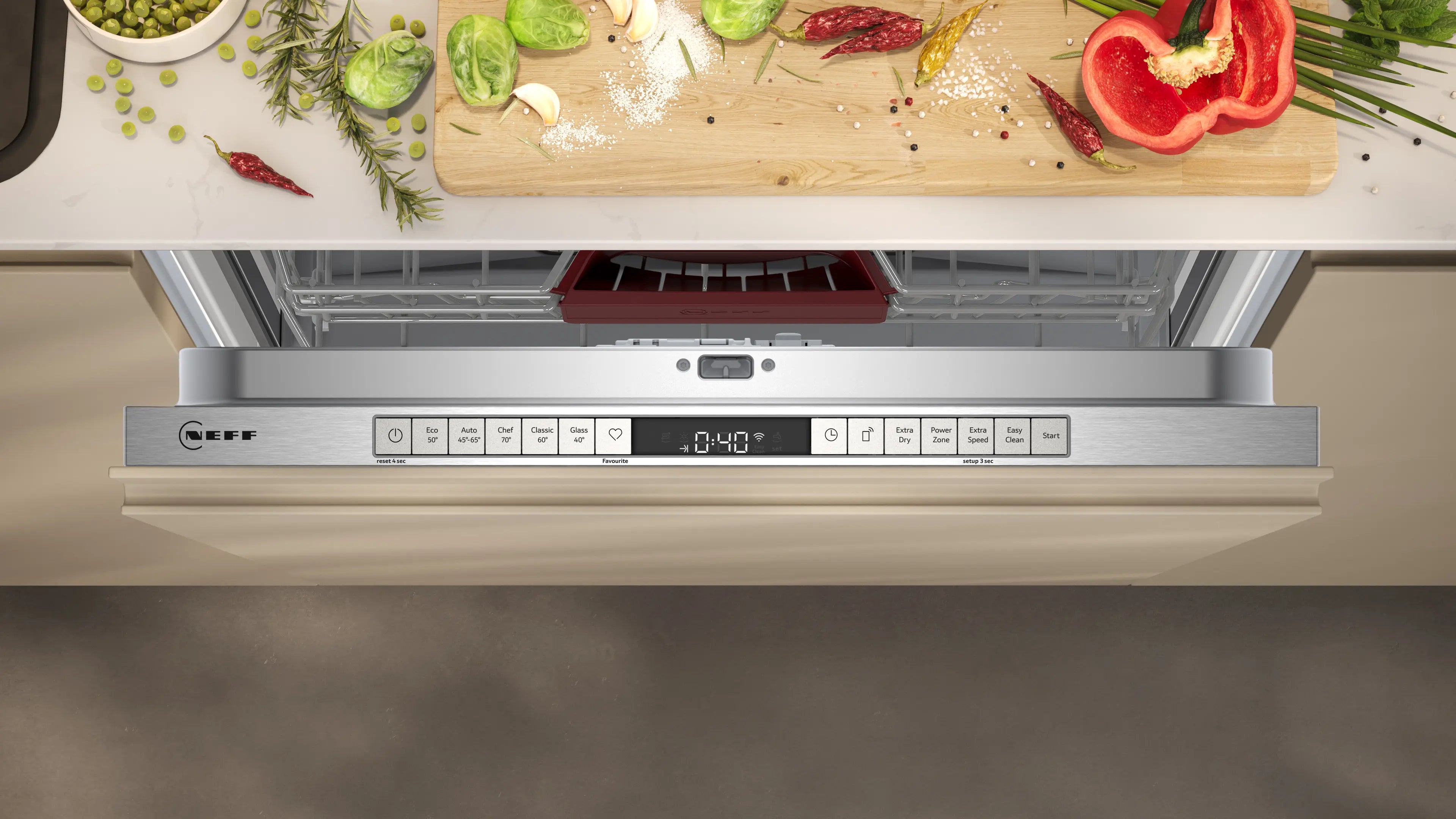 NEFF S155HVX00G N50 fully integrated dishwasher in Stainless Steel