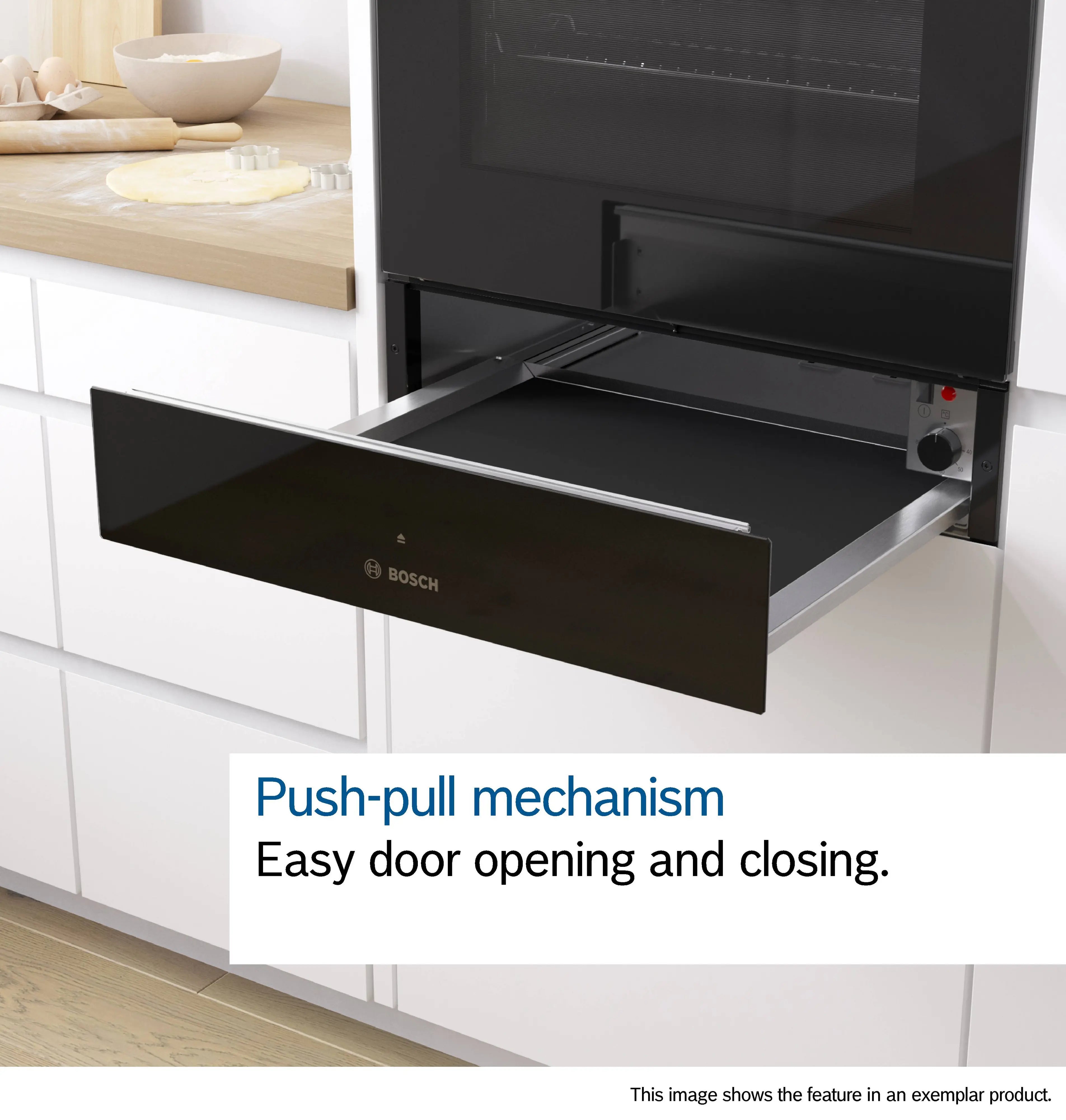 Bosch BID7101B1B Series 8 built-in 29cm warming drawer in Black