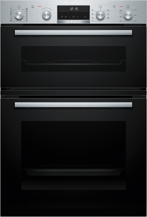 Bosch Series 6 Built-In Double Oven with Pyrolytic Cleaning - Stainless Steel | MBA578BS7B