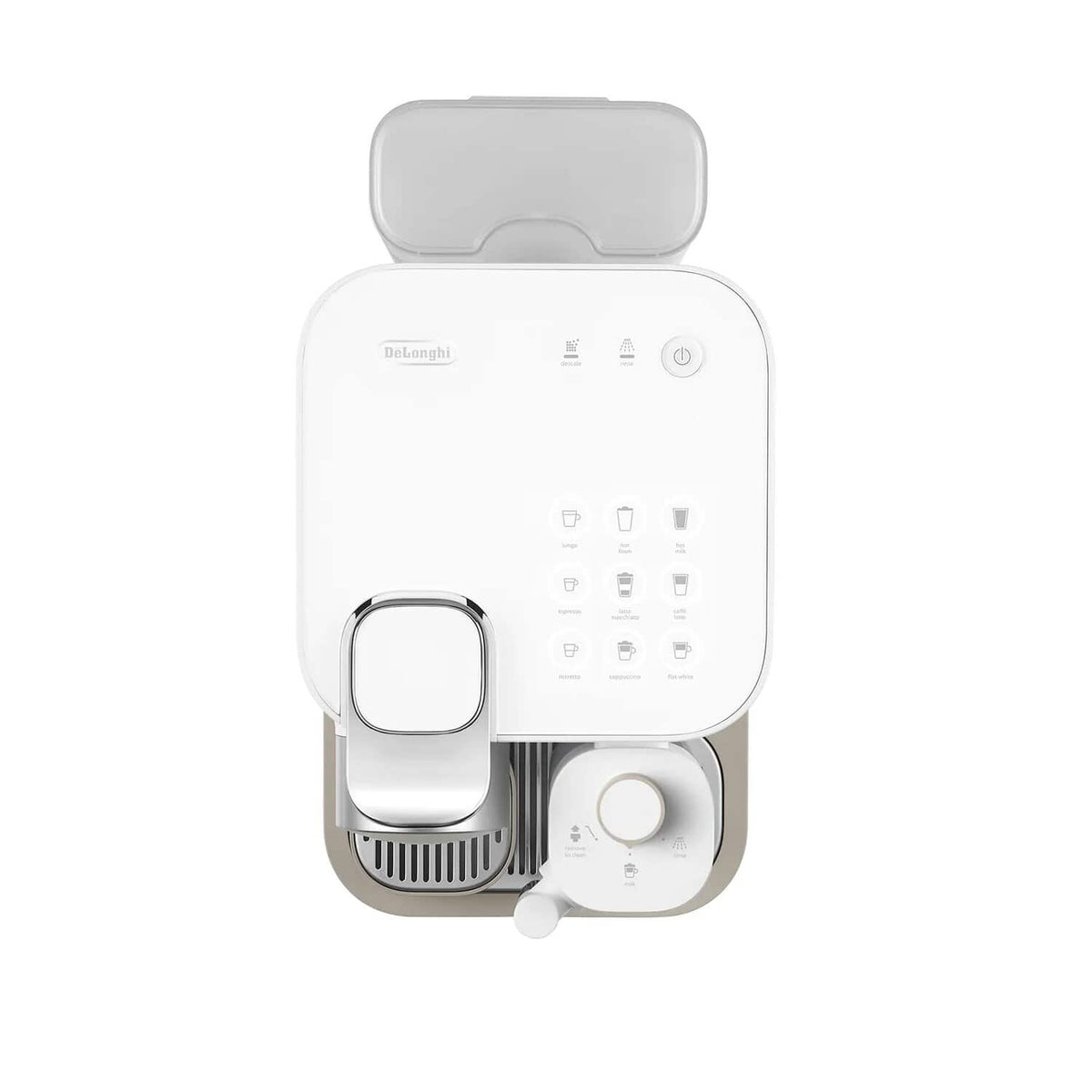De'Longhi Nespresso Gran Lattissima Coffee Machine - White - touch controls from above